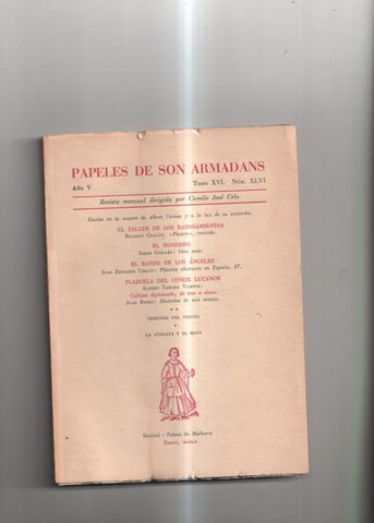 Papeles de Son Armadans Tomo 16 numero 46: El taller de los razonamientos-