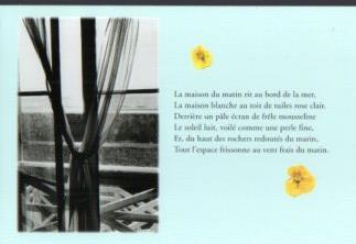 POSTAL PV12727: Albert Samain.  La Maison du Matin texto