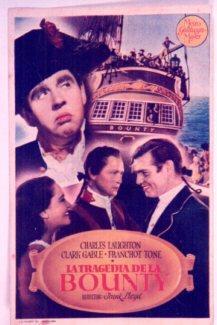 POSTAL PV12790: Charles Laughton y Clark Gable en La tragedia de la Bounty