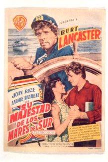 POSTAL PV12791: Burt Lancaster y Joan Rice en Su majestad de los mares del sur