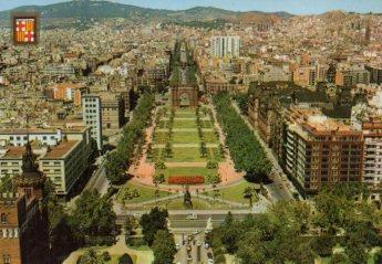 POSTAL PV12656: Salon de Victor Pradera vista aerea, Barcelona