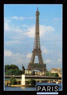 POSTAL PV12711: Torre Eiffel y Estatua de la Libertad, Paris