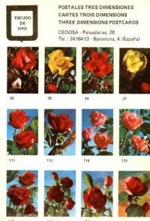 POSTAL PV12826: Variedades de rosa. PV12826