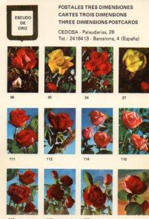 POSTAL PV12814: Variedades de rosa