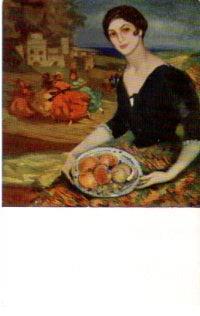 POSTAL PV12850: El plato de frutas por F. Beltran. Num 669