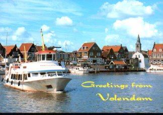 POSTAL PV12382: El puerto de Volendam, Paises Bajos