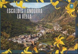 POSTAL PV12392: Vista de Escaldes i Andorra La Vella