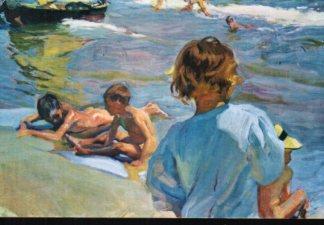 POSTAL PV12420: Niños en la playa por Sorolla