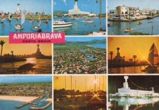 POSTAL PV12440: Nueve vistas de Ampuriabrava