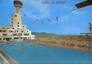 POSTAL PV12432: Torre y piscina del Club Nautico de Ampuriabrava