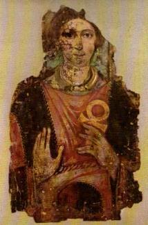 POSTAL PV12315: Faiyom portrait 3rd century AD, Benaki Museum Athens