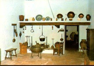 POSTAL PV12331: Casa de Dulcinea cocina en El Toboso, Toledo