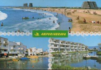 POSTAL PV12461: Zonas residenciales y playa de Ampuriabrava