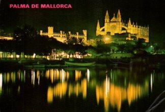 POSTAL PV12579: La Lonja y Catedral de Palma de Mallorca vista nocturna