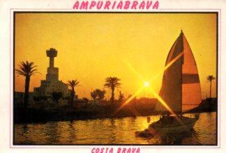 POSTAL PV12558: Puesta de sol en Ampuriabrava PV12558