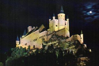 POSTAL PV12628: El Alcazar de Segovia vista nocturana