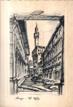 POSTAL PV12600: Palacio de los Uffizi, Florencia