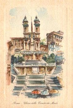 POSTAL PV12603: Chiesa dell'a Trinita dei Monti, Roma