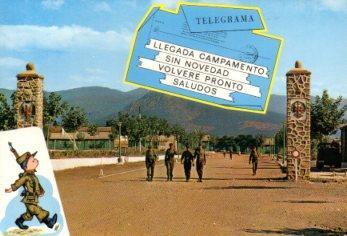 POSTAL PV12609: Telegrama llegada campamento