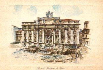 POSTAL PV12602: Fontana de Trevi, Roma