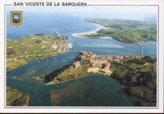 POSTAL PV12499: Vista aerea San Vicente de la Barquera