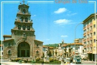 POSTAL PV12528: Avenida de Covandonga en Cangas de Onis