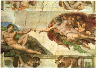 POSTAL PV13094: Michelangelo e Cappella Sistina. Creazione di Adamo