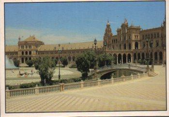 POSTAL PV13083: Sevilla. Plaza de España vista parcial