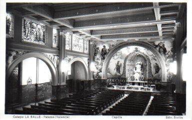 POSTAL PV13059: Colegio LA SALLE en Paterna Valencia, capilla