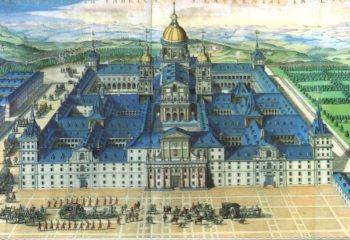 POSTAL PV13041: Vista de El Escorial por Johannes Blaeu