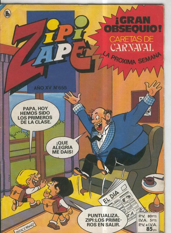 Bruguera: Zipi y Zape semanal numero 655: Zipi/zape: Problemas de puntualidad