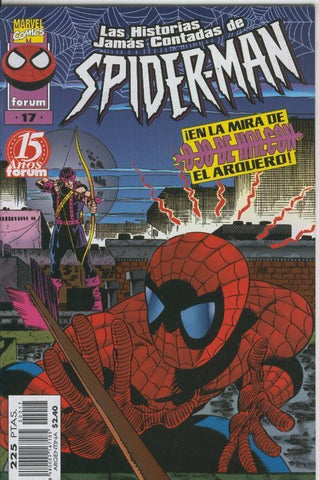 Planeta: Las historias jamas contadas de Spiderman numero 17: Spidey contra Ojo de Halcon