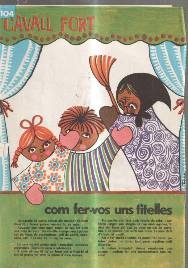 Revista: Cavall Fort numero 104, 1967: Com fer vos uns titelles- La casa sota la