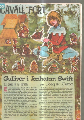 Revista: Cavall Fort numero 103, 1967: Gulliver i Jonathan Swift, els camins de la