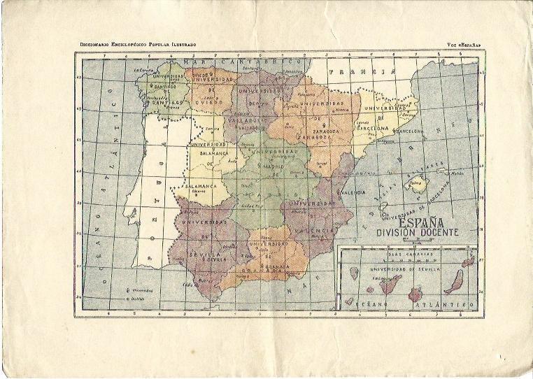 LAMINA 38793: Mapa de la Division Docente de España