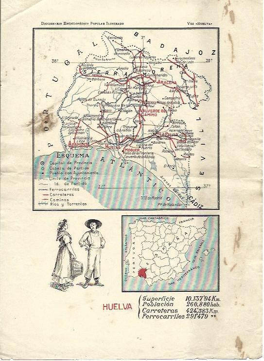 LAMINA 38797: Mapa de la provincia de Huelva