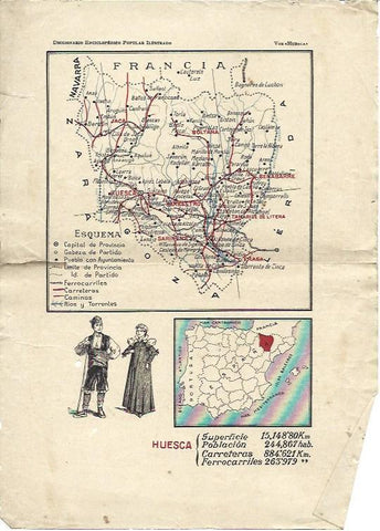 LAMINA 38798: Mapa de la provincia de Huesca