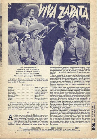LAMINA 38861: Ficha tecnica e imagen de Viva Zapata