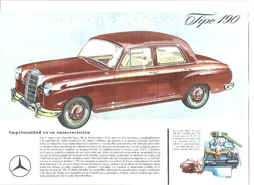 LAMINA 38845: Mercedes Benz Tipo 190