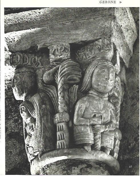 LAMINA 38706: Caballero en capitel de la catedral de Girona