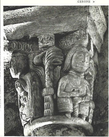 LAMINA 38706: Caballero en capitel de la catedral de Girona