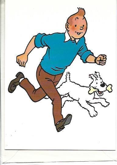 POSTAL A6354: Tintin y Milu