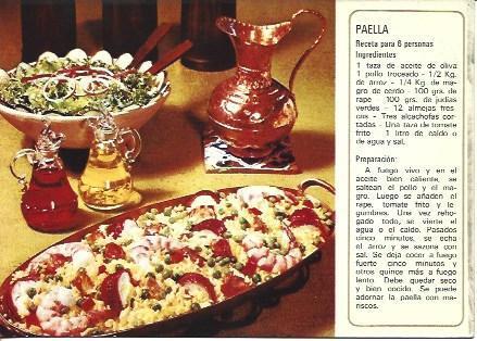 POSTAL A6282: Receta Paella