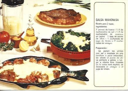 POSTAL A6283: Receta Salsa Mayonesa