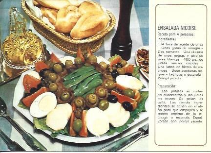 POSTAL A6284: Receta Ensalada Nicoise