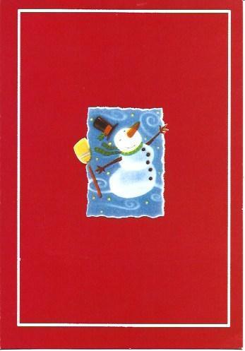 POSTAL A6313: Felicitacion de Navidad con muñeco de nieve