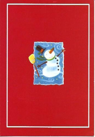 POSTAL A6313: Felicitacion de Navidad con muñeco de nieve