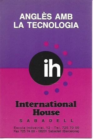 POSTAL PUBLICITARIA A6346: International House de Sabadell