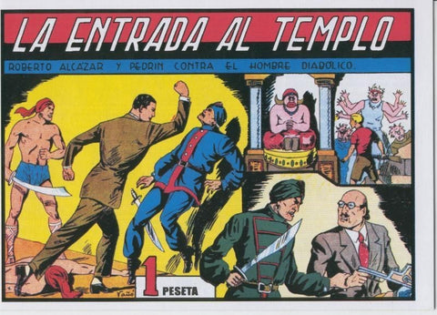 Facsimil Roberto Alcazar y Pedrin numero 0119: la entrada al templo