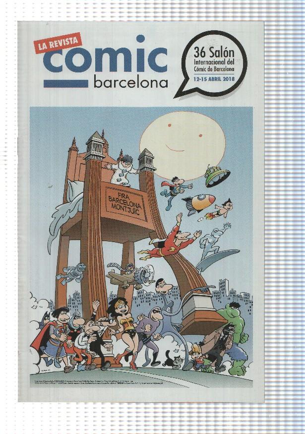 La Revista: Comic Barcelona - 36 Salon Internacional Comic de Barcelona 12-15 abril 2018. Portada: ilustracion de Jan